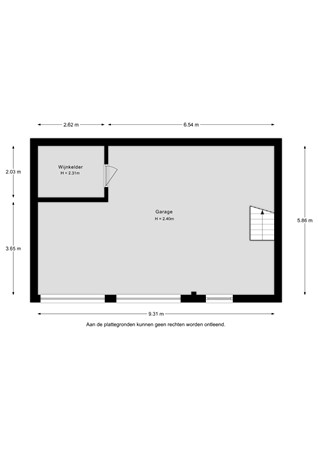 Floorplan - Voorweg 167, 2376 BD Nieuwe Wetering